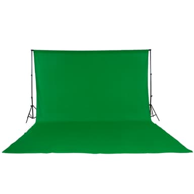 tectake Fotobakgrund / Backdrop set 3x6m med väska - grön