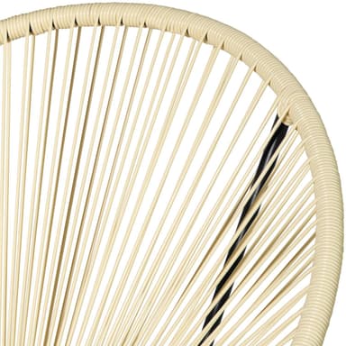 tectake 2 trädgårdsstolar Gabriella Retro i Acapulco-stil - beige