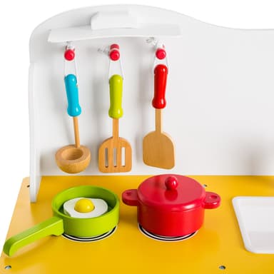 tectake Barnkök Leksakskök Martha med tillbehör - gul