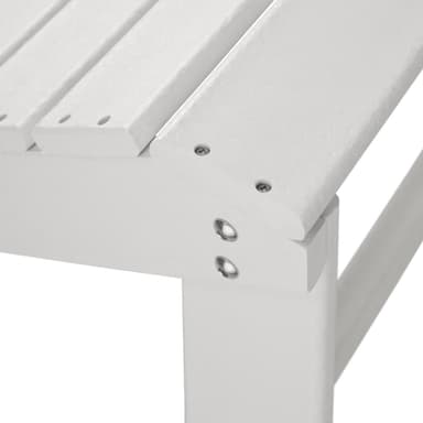 tectake Trädgårdsstol med fotstöd i Adirondack-design - vit/vit