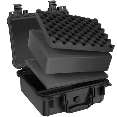 tectake Universalbox Kameraväska Skyddsväska - M