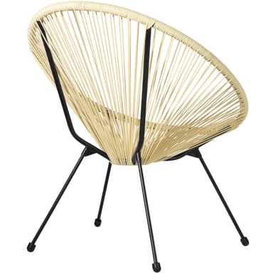 tectake 2 trädgårdsstolar Gabriella Retro i Acapulco-stil - beige