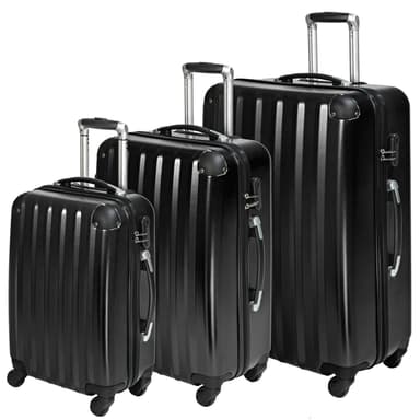 tectake Resväskeset i polycarbonat - svart