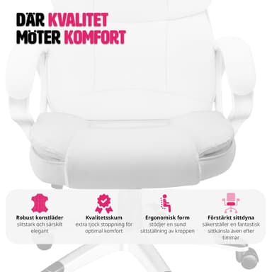 tectake Kontorsstol Jonas - vit