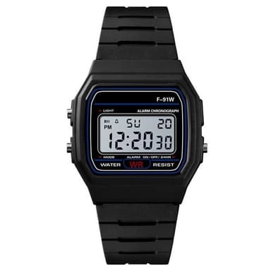 HONHX digitalt armbandsur med svart silikonarmband