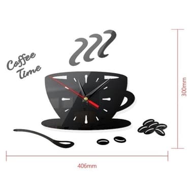 Väggklocka Kaffe