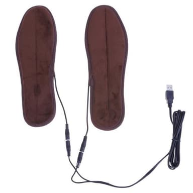 Värmesulor med USB-anslutning och supermjuk sammet - storlek 43-44