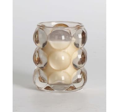 Doftljus i glas NATURE GREEN H9,2cm, French Pear & Freesia