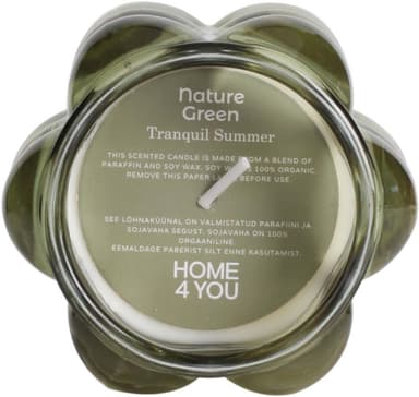 Doftljus i glas NATURE GREEN H9,2cm, Tranquil Summer