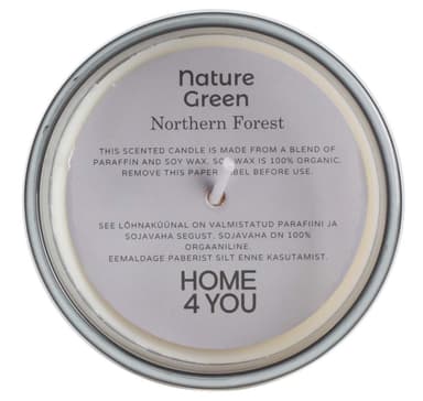 Doftljus i glas NATURGRÖN H9,5cm, Norra Skogen