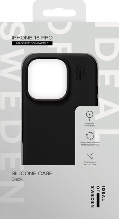 iDeal of Sweden Silicone iPhone 16 Pro fodral (svart)