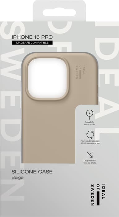 iDeal of Sweden Silicone iPhone 16 Pro fodral (beige)