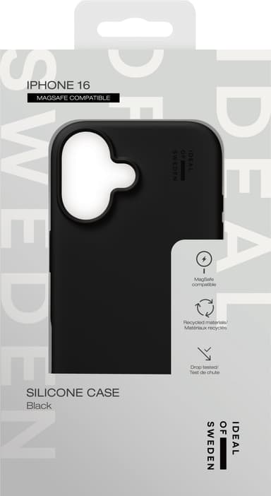 iDeal of Sweden Silicone iPhone 16 fodral (svart)