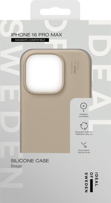iDeal of Sweden Silicone iPhone 16 Pro Max fodral (beige)