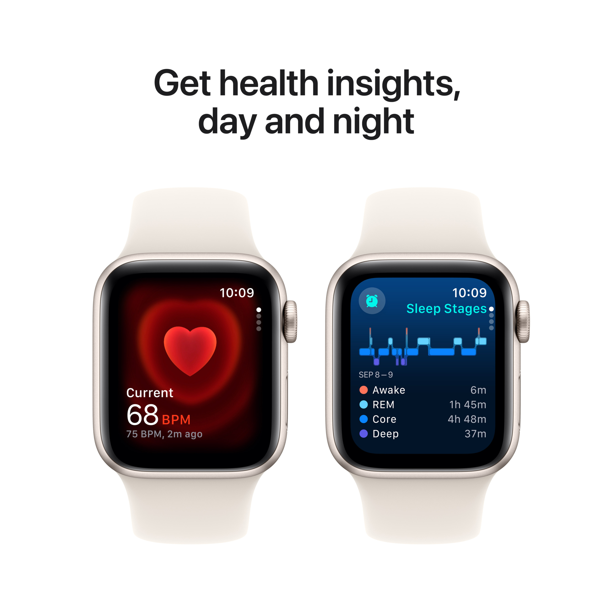 Apple Watch SE 2nd Gen 40mm GPS (Starlight Alu/Starlight sportband S/M)