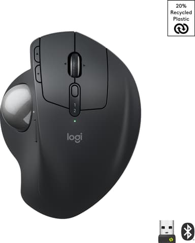 Logitech MX Ergo S Advanced Wireless Trackball mus (svart)