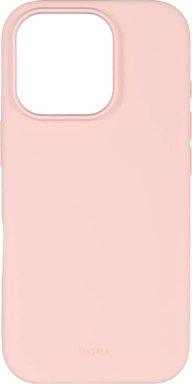 Onsala iPhone 16 Pro silicone fodral (kritrosa)