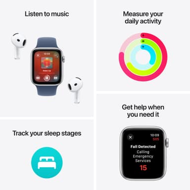 Apple Watch SE 2nd Gen 40mm GPS (Starlight Alu/Lake Green sportloop)