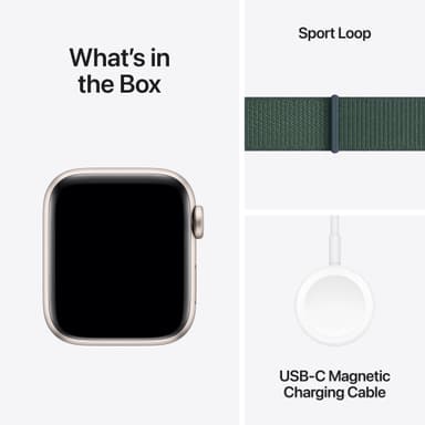 Apple Watch SE 2nd Gen 40mm GPS (Starlight Alu/Lake Green sportloop)