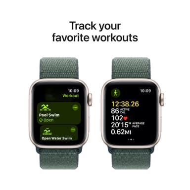 Apple Watch SE 2nd Gen 40mm GPS (Starlight Alu/Lake Green sportloop)