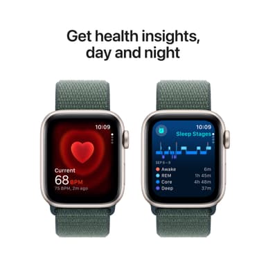 Apple Watch SE 2nd Gen 40mm GPS (Starlight Alu/Lake Green sportloop)