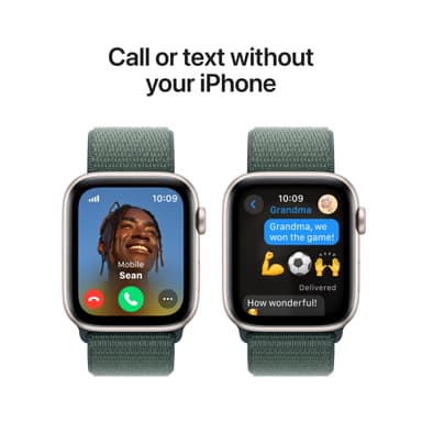 Apple Watch SE 2nd Gen 44mm LTE (Starlight Alu/Lake Green sportloop)