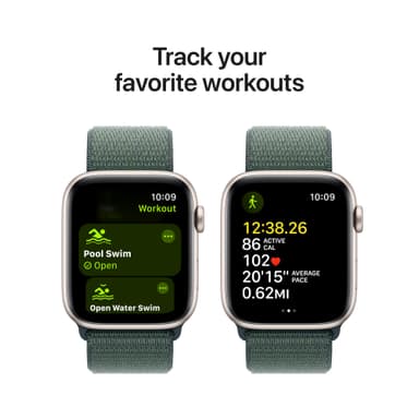 Apple Watch SE 2nd Gen 44mm LTE (Starlight Alu/Lake Green sportloop)
