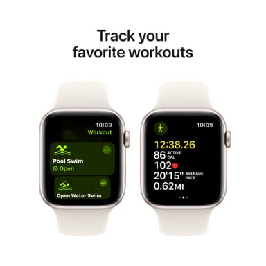 Apple Watch SE 2nd Gen 44mm GPS (Starlight Alu/Starlight sportband M/L)