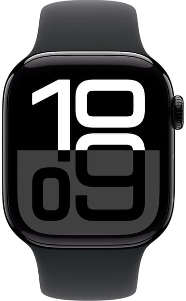 Apple Watch S10 42mm GPS+Cel (Jet Black Alu/Black Sport Band) M/L