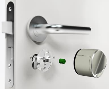 Danalås V3 smart wireless lås (svart och brunt/HomeKit/Euro)