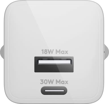 Dbramante1928 30W USB-C 18W USB-A väggladdare (vit)