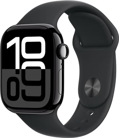 Apple Watch S10 46mm GPS+Cel (Jet Black Alu/Black Sport Band) S/M