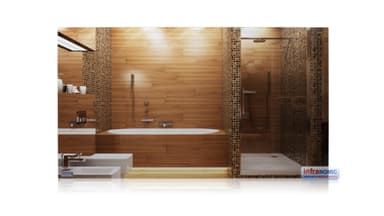 Slimline IR Spegel Värmare - - 900 Watt - 22 m2 (1400 x 600)