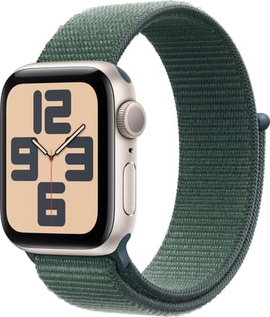 Apple Watch SE 2nd Gen 44mm GPS (Starlight Alu/Lake Green sportloop)