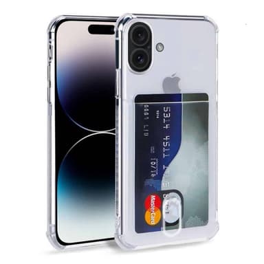 Silikon skal med kortplats iPhone 16 Plus