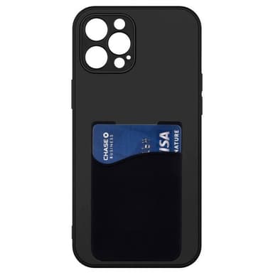 Silikon skal med korthållare iPhone 16 Pro - Svart