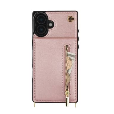 Zipper necklace case iPhone 16 - Rosè