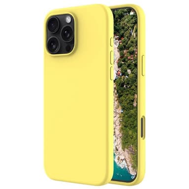 Liquid silikon skal iPhone 16 Pro - Canary Yellow