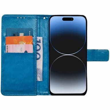 Plånboksfodral 3-kort iPhone 16 Plus - Ljusblå