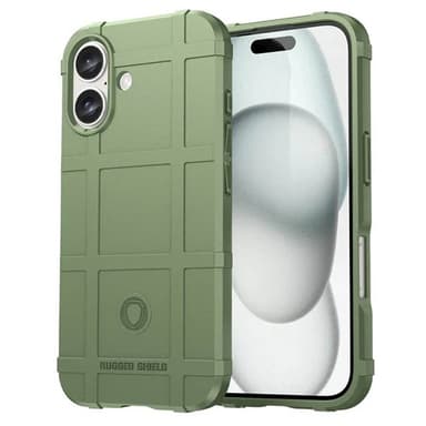 Rugged Shield skal iPhone 16 - Grön