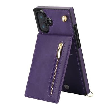 Zipper necklace case iPhone 16 Plus - Lila