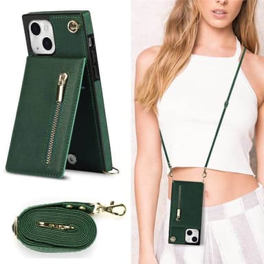 Zipper necklace case iPhone 16 Plus - Lila