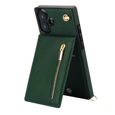 Zipper necklace case iPhone 16 - Grön