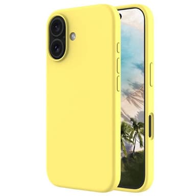 Liquid silikon skal iPhone 16 - Canary Yellow