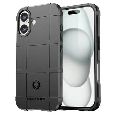 Rugged Shield skal iPhone 16 Plus - Svart