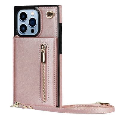 Zipper necklace case iPhone 16 Pro - Rosè
