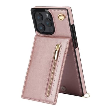 Zipper necklace case iPhone 16 Pro - Rosè