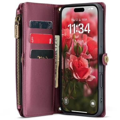 CaseMe mobilfodral C36 iPhone 16 Plus - Vinröd