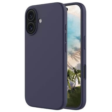 Liquid silikon skal iPhone 16 Plus - Midnight Blue