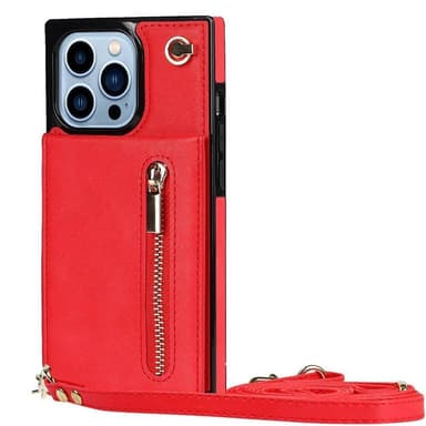 Zipper necklace case iPhone 16 Pro Max - Röd